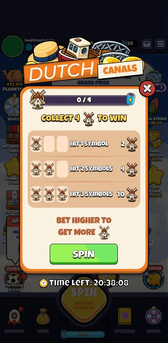 Boinkers 💩💎, screen 1