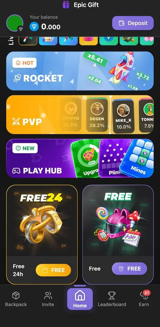 Epic Gift, screen 1
