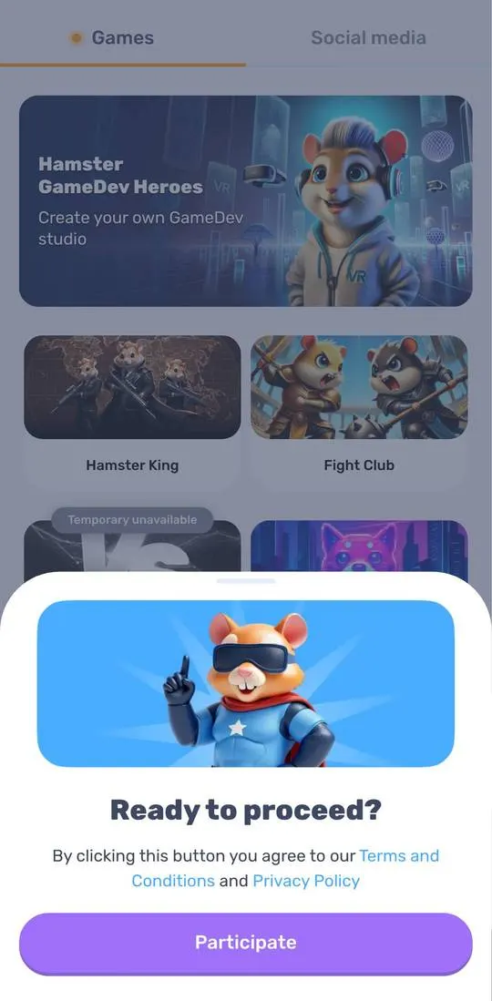 Hamster Kombat, screen 1