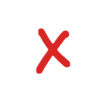❌