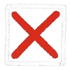 ❌
