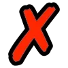 ❌
