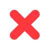 ❌