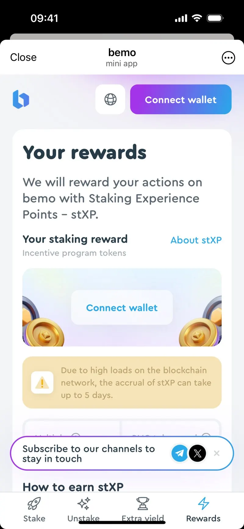 Bemo liquid staking — экран 9