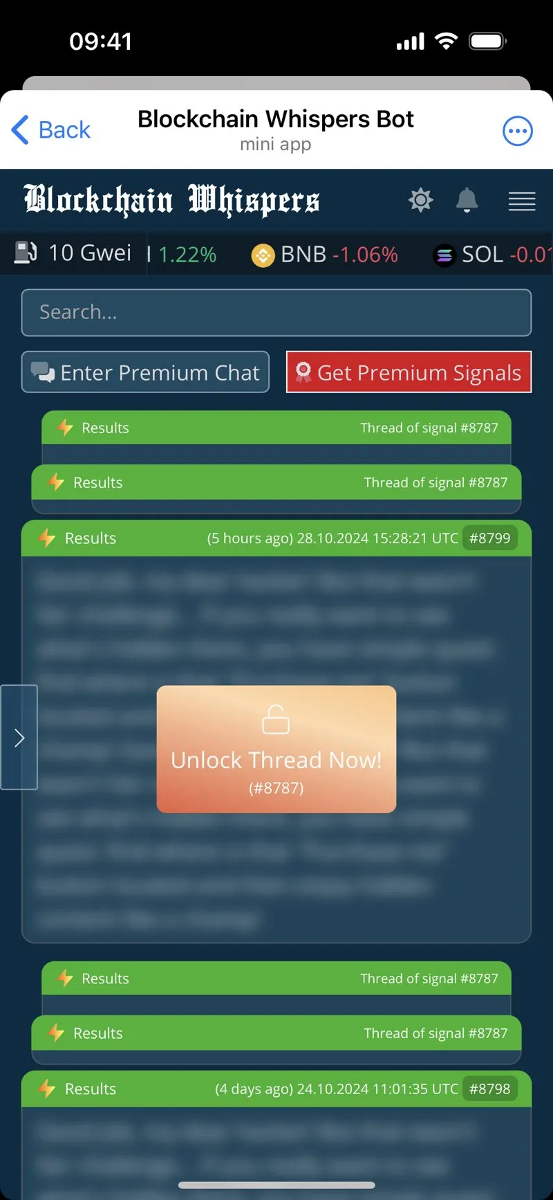 Blockchain Whispers Bot — screenshot 3