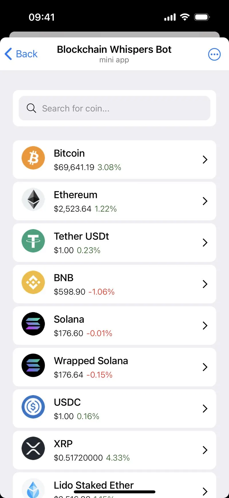 Blockchain Whispers Bot — screenshot 4
