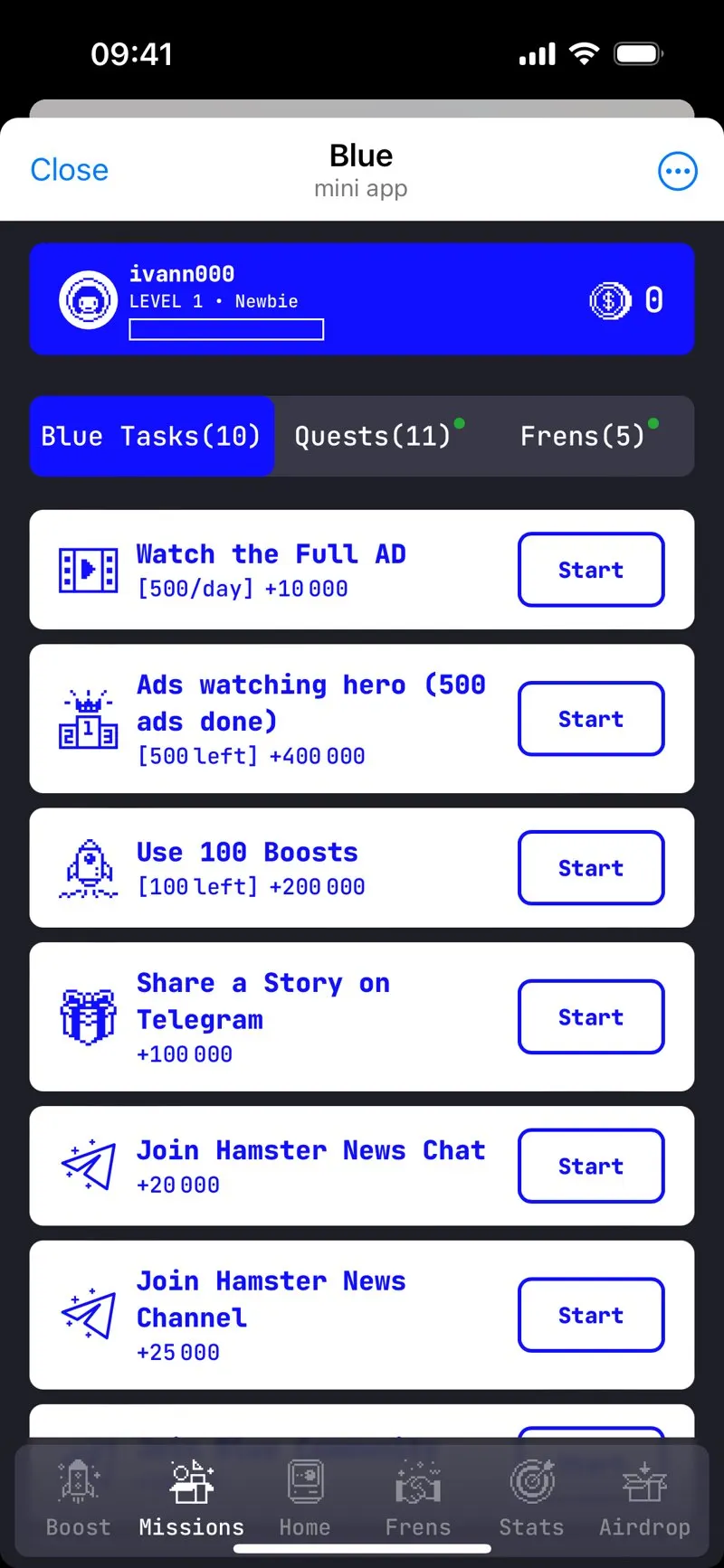 Blue — screenshot 2