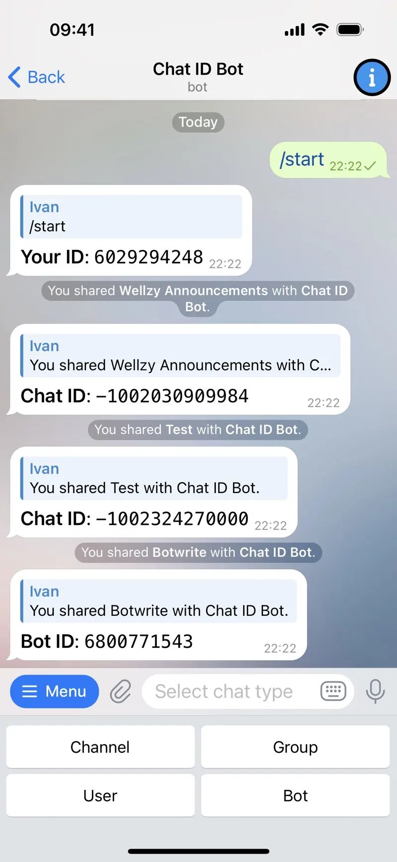 Chat ID Bot — screenshot 4