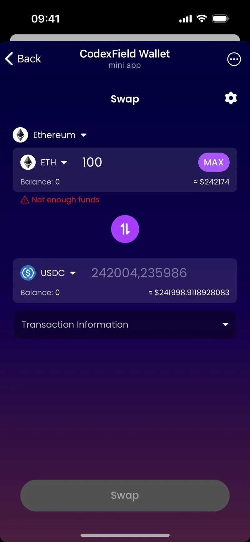 CodexField Wallet — screenshot 3