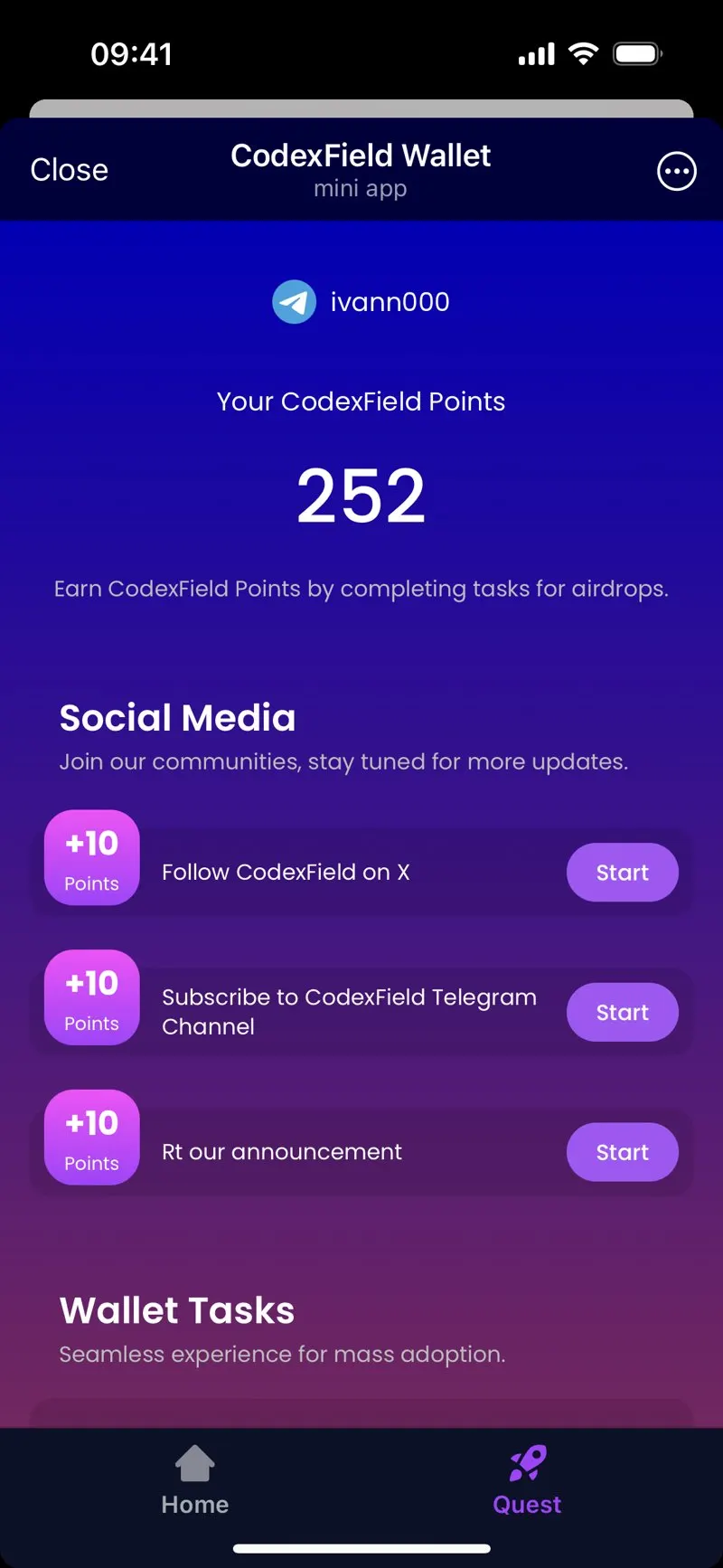 CodexField Wallet — screenshot 4