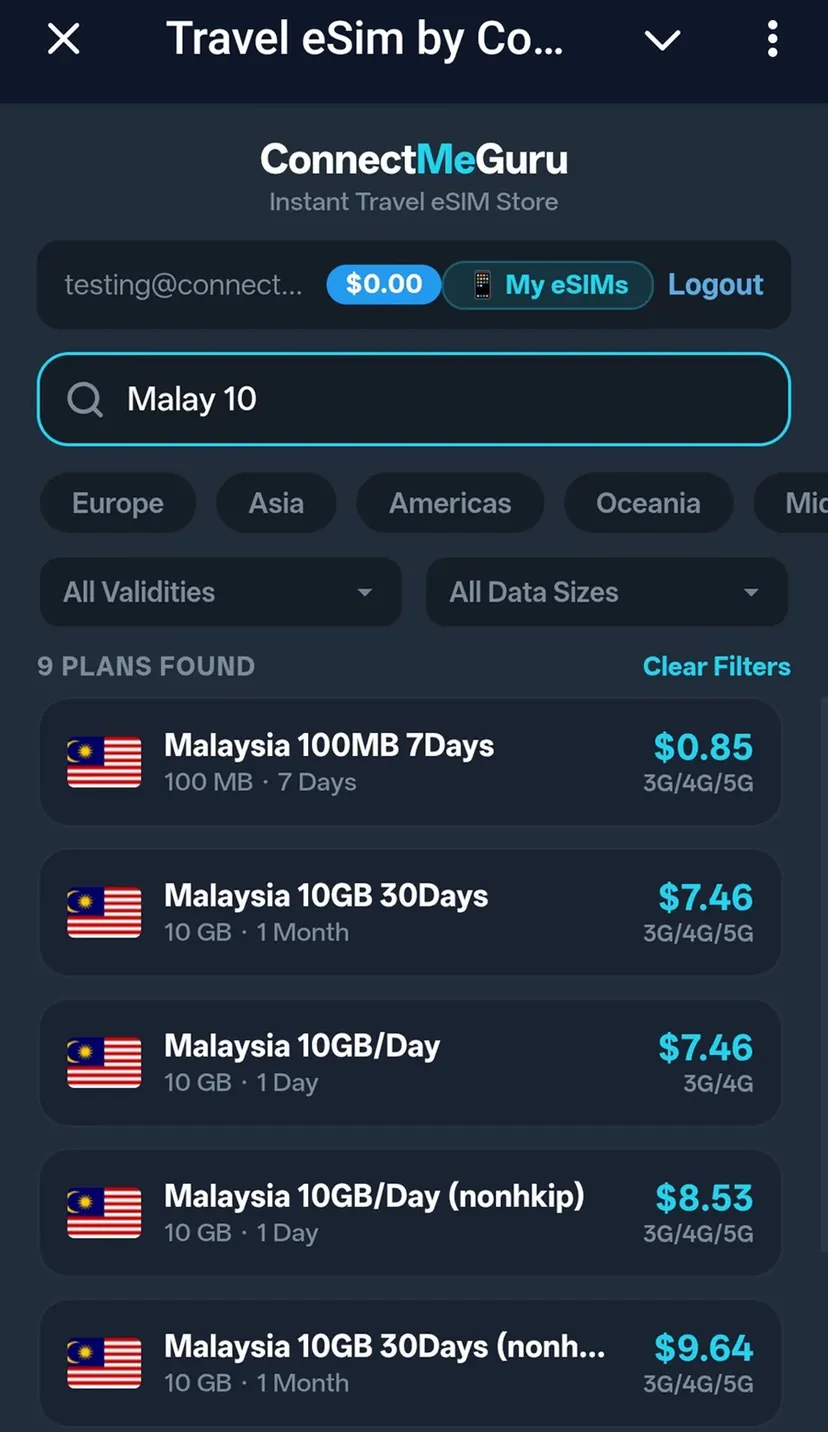 ConnectMeGuru eSIM — screenshot 4