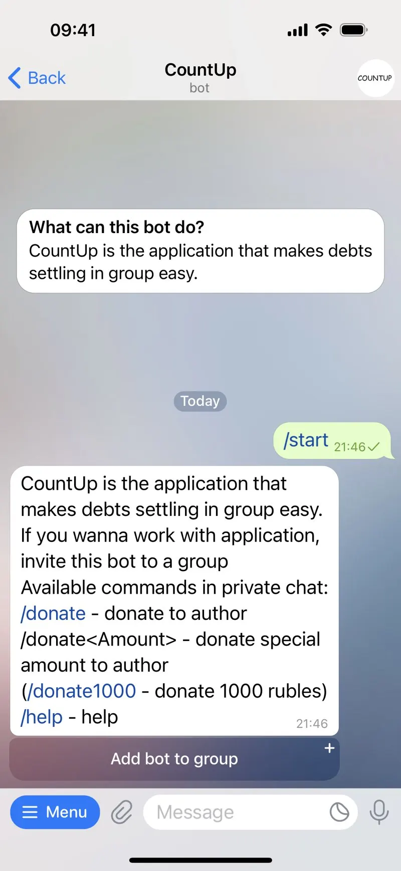 CountUp — screenshot 2