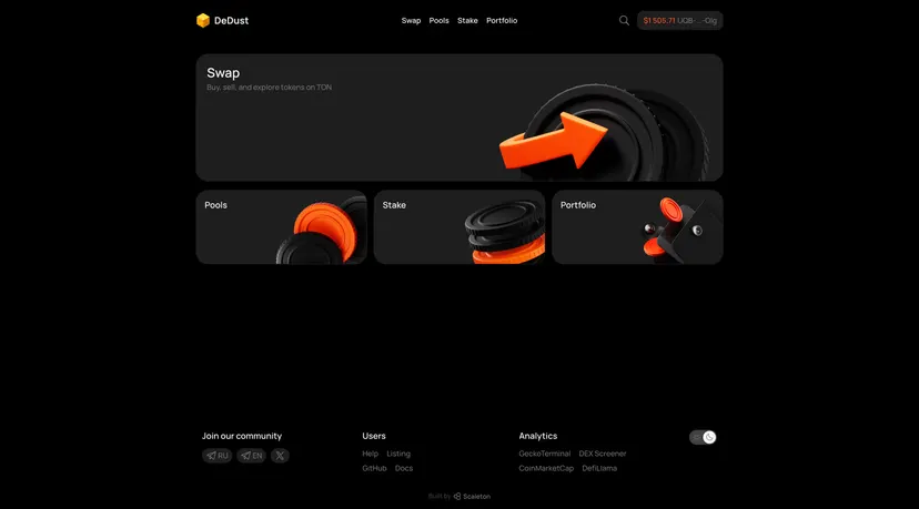 DeDust.io — screenshot 5