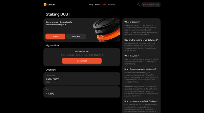 DeDust.io — screenshot 8