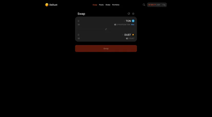 DeDust.io — screenshot 6
