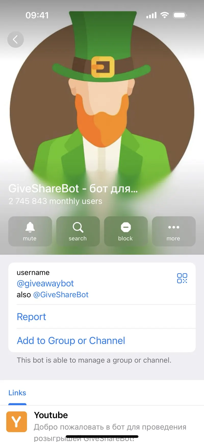 GiveShareBot — screenshot 2