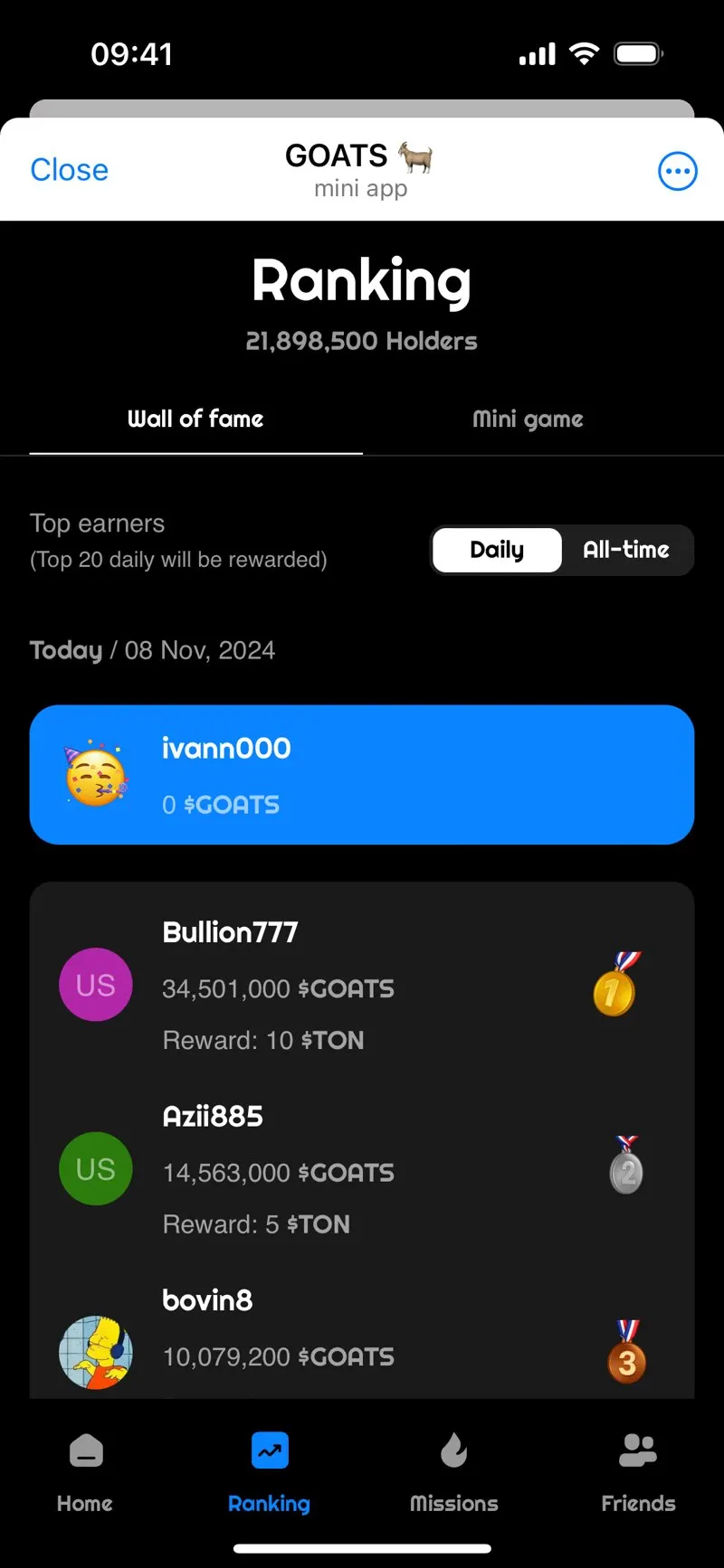 GOATS — screenshot 2
