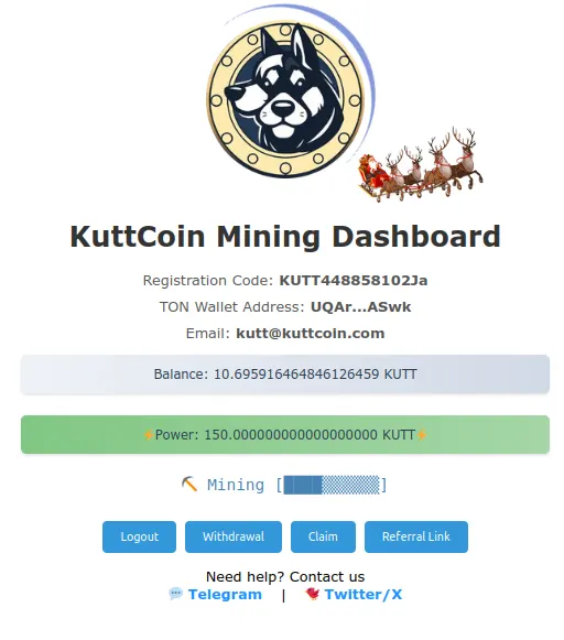 KuttCoin Mining — screenshot 2