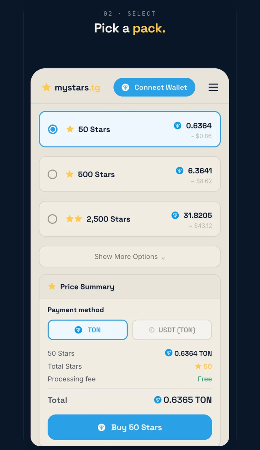 MyStars.tg — screenshot 2