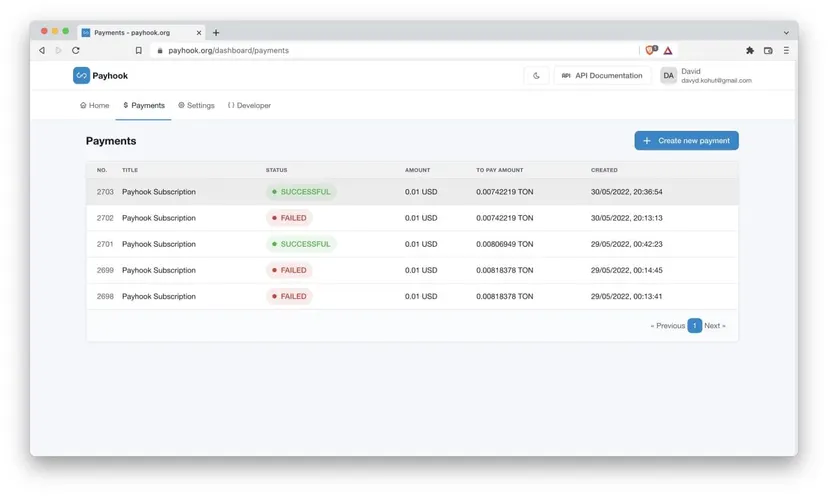 Payhook — screenshot 2