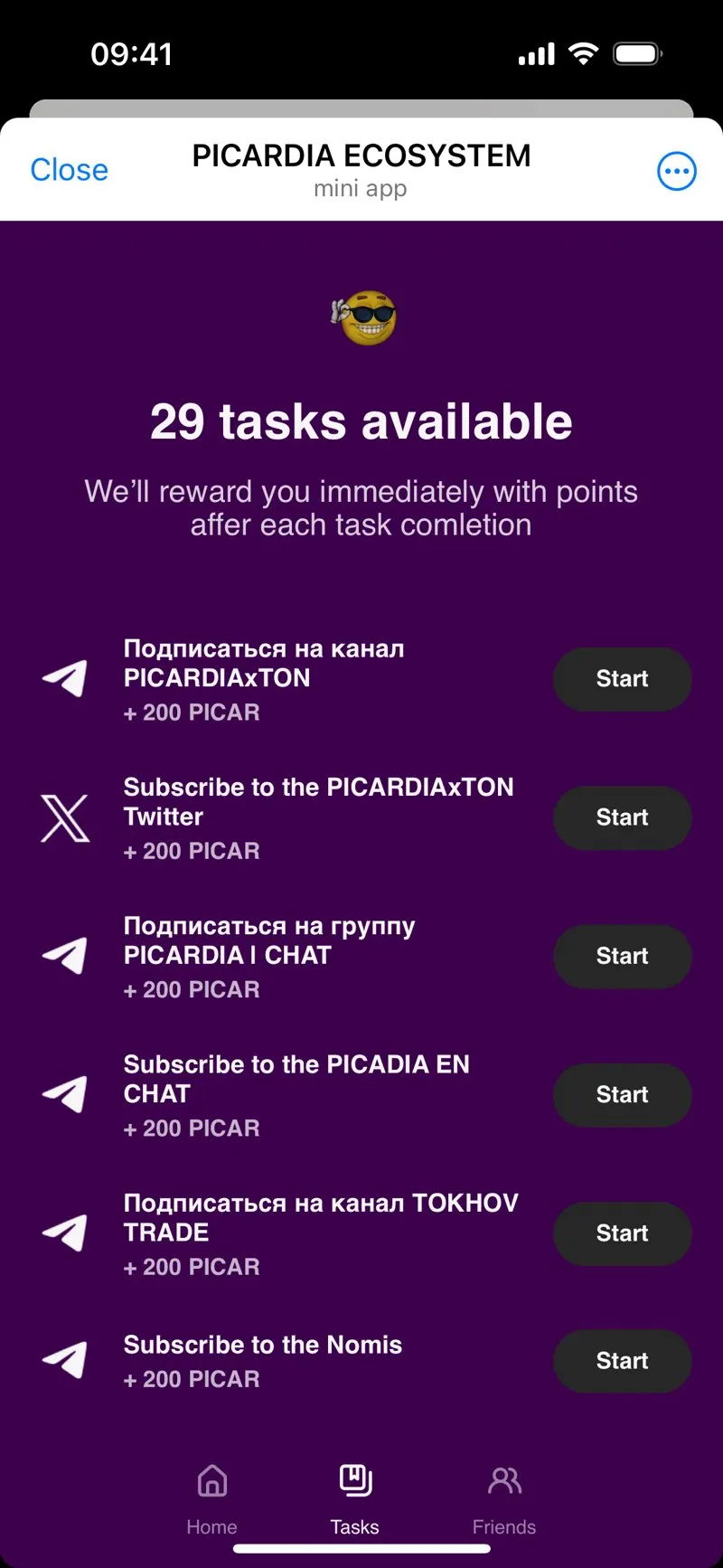 PICARDIA AIRDROP — screenshot 2