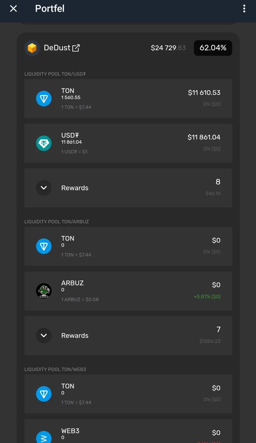 Portfel — screenshot 2