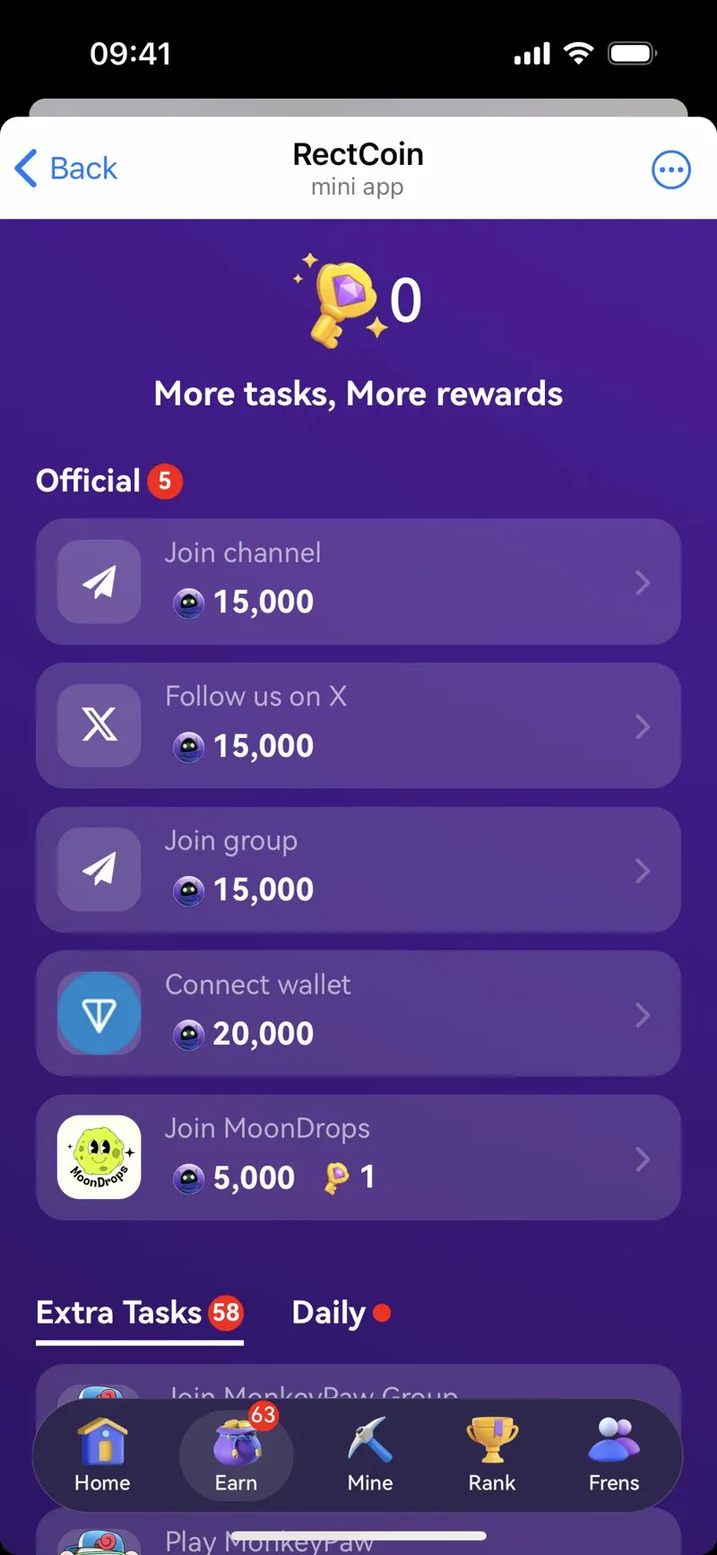 RectCoinBot — screenshot 2