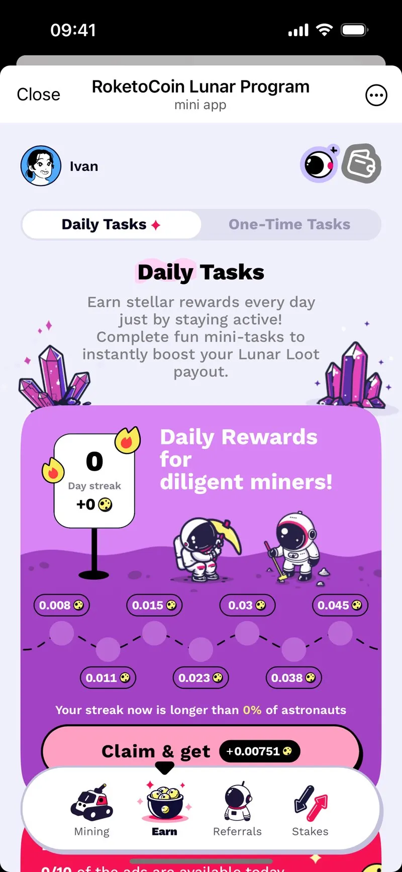 RoketoCoin Lunar Program — screenshot 2