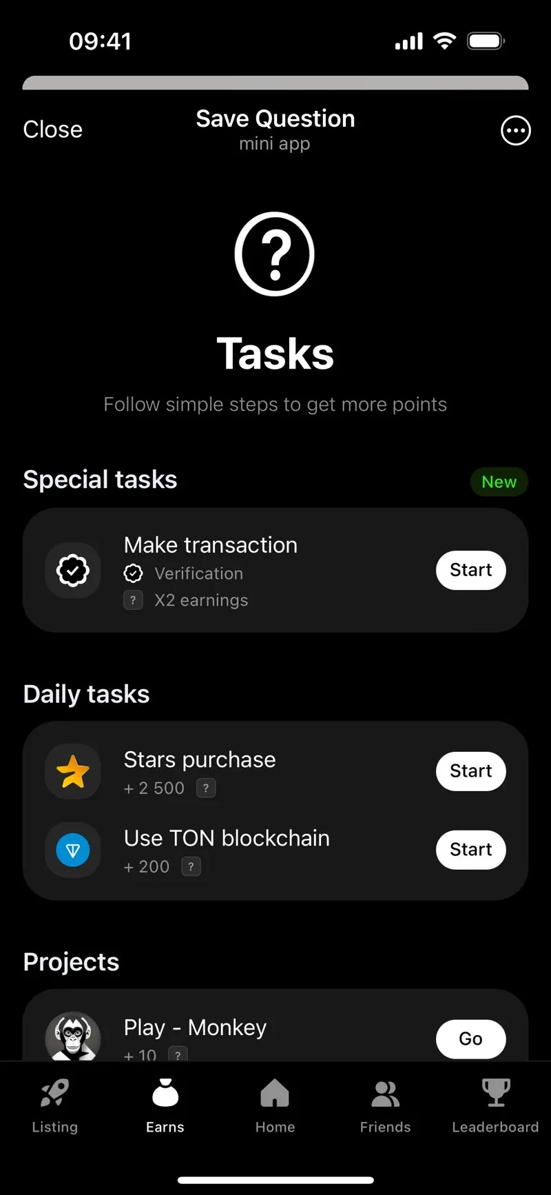 Save Question — screenshot 2