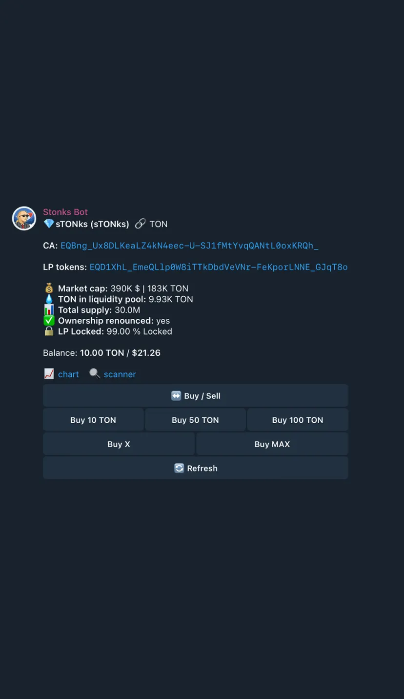 sTONks  | Buy Bot — screenshot 3
