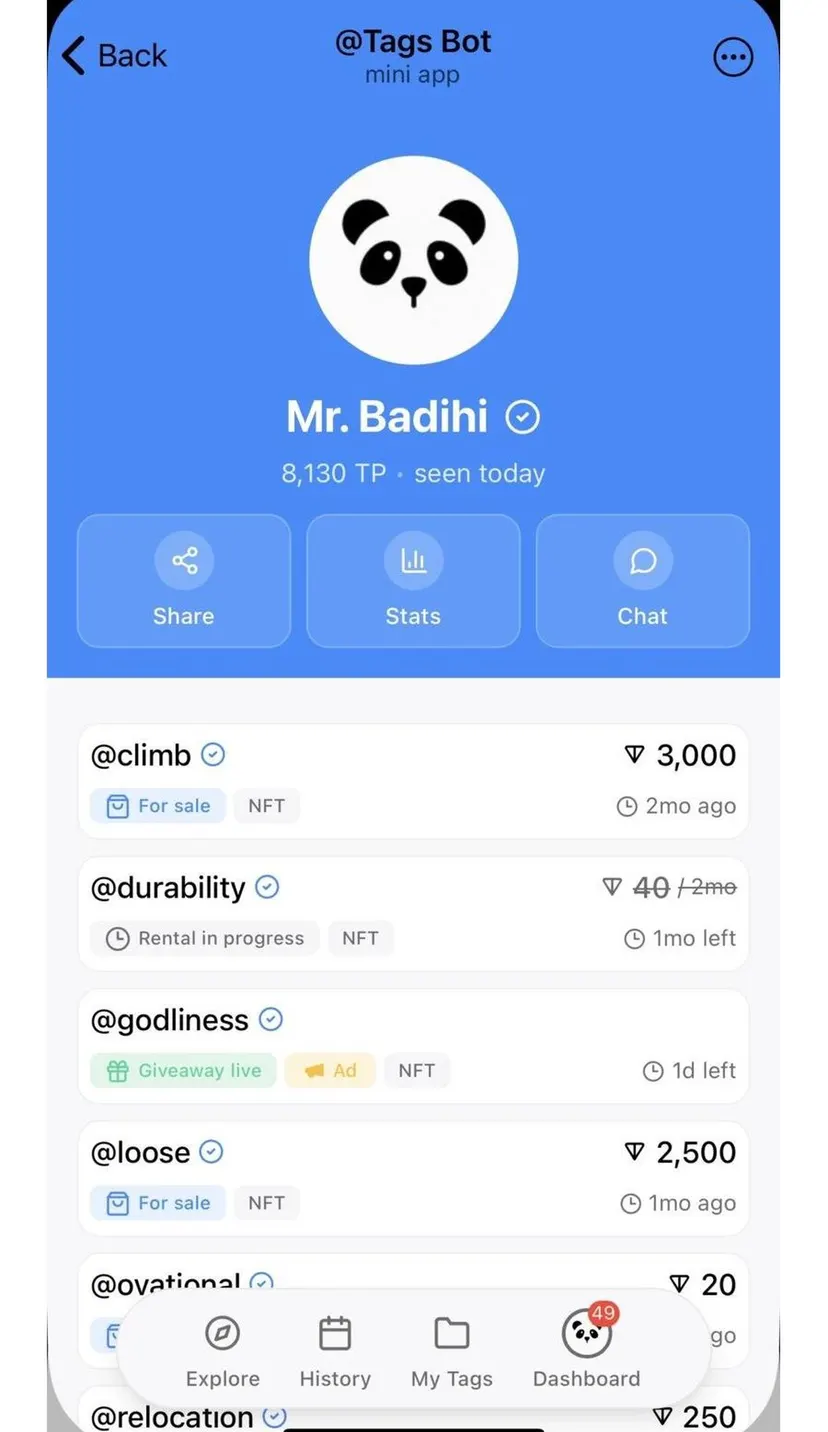 @Tags Bot — screenshot 2