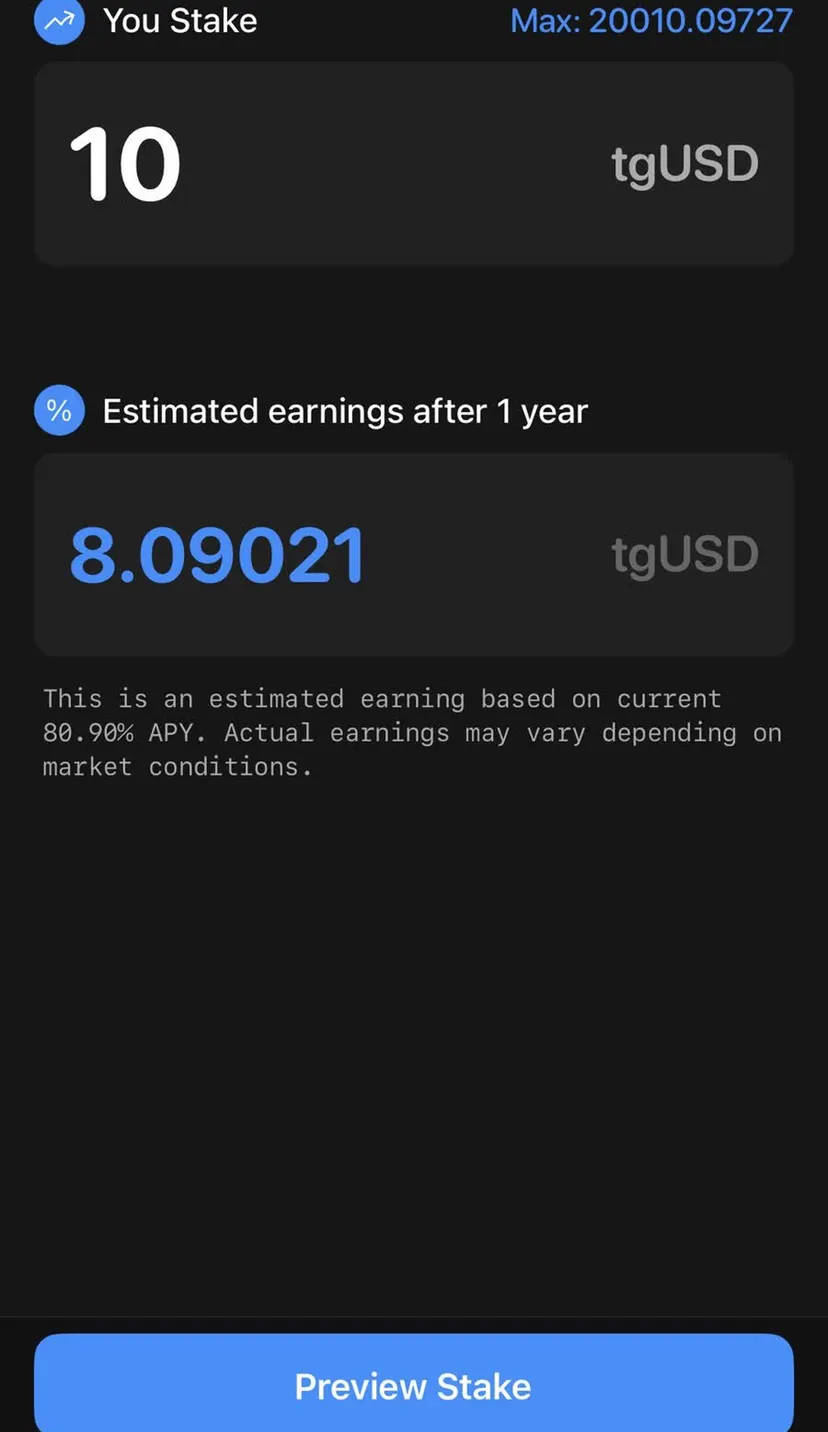 Telegram USD (tgusd) — screenshot 3