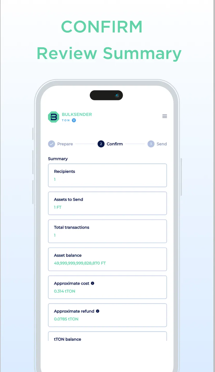 TON Bulksender — screenshot 3