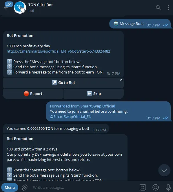 TON Click Bot — screenshot 2