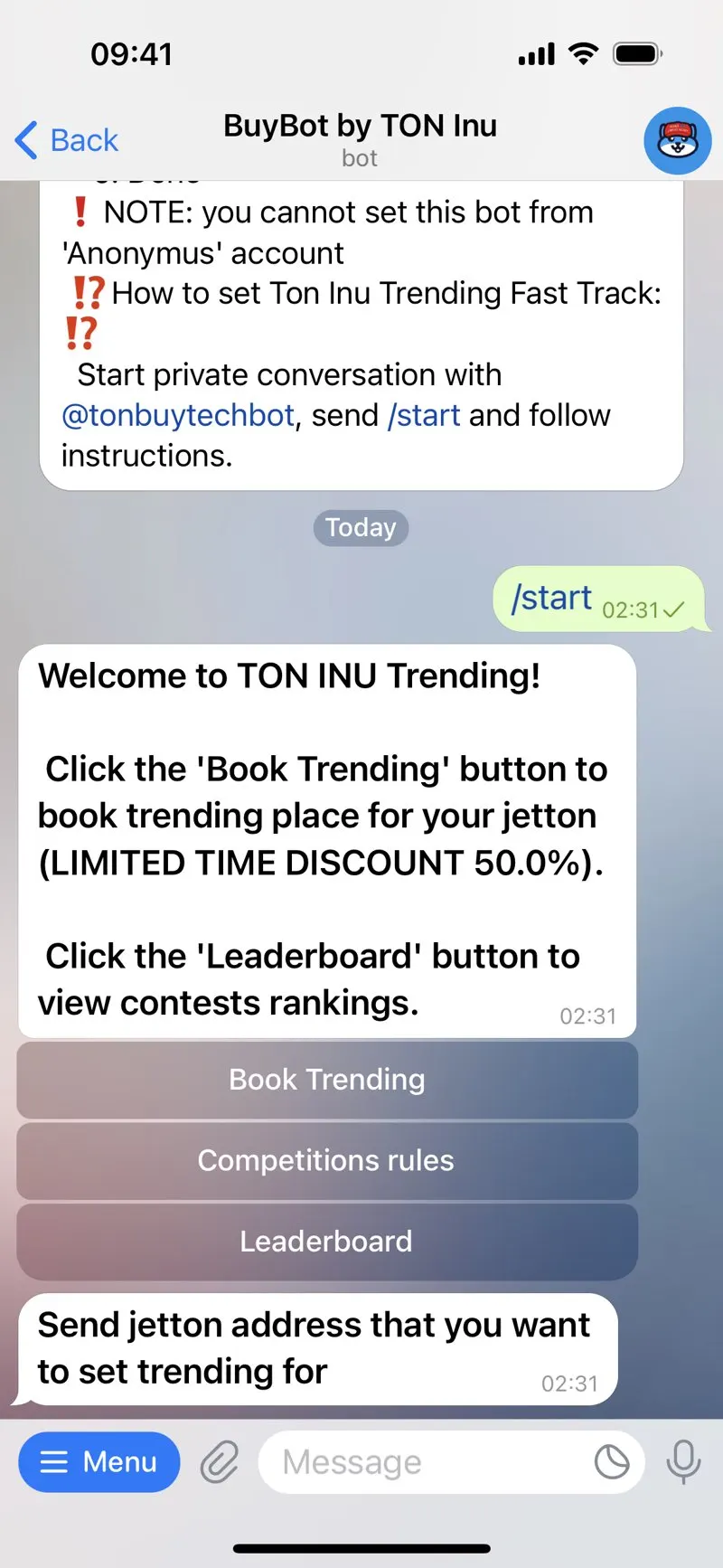 TON INU BuyBot — screenshot 6