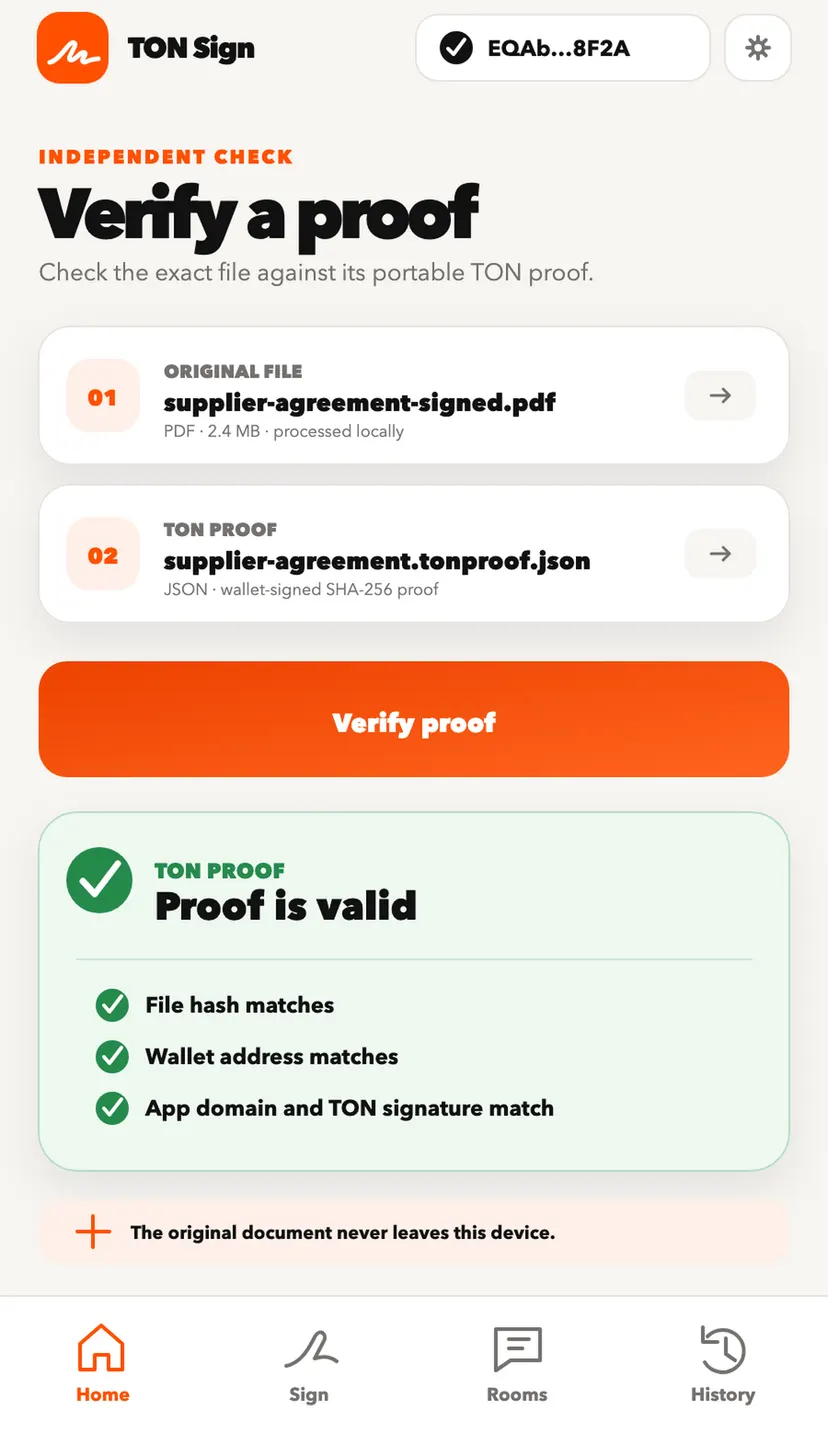 TON Sign — screenshot 2