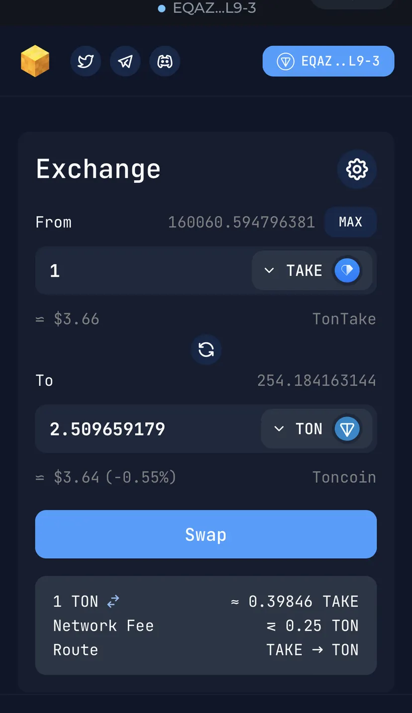 TonTake (TAKE) — screenshot 3