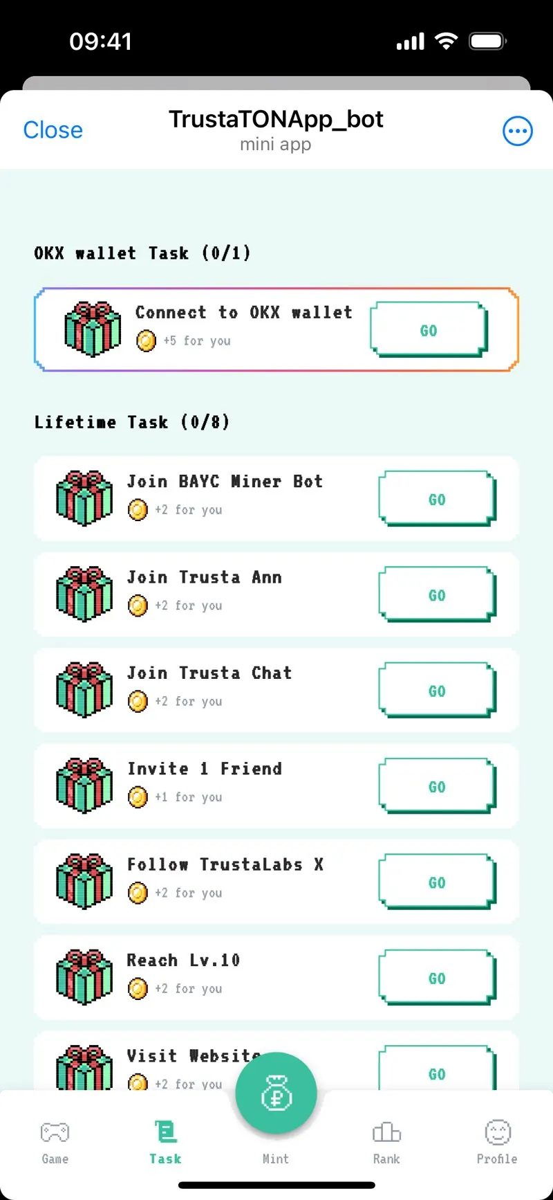TrustaTONApp_bot — экран 2