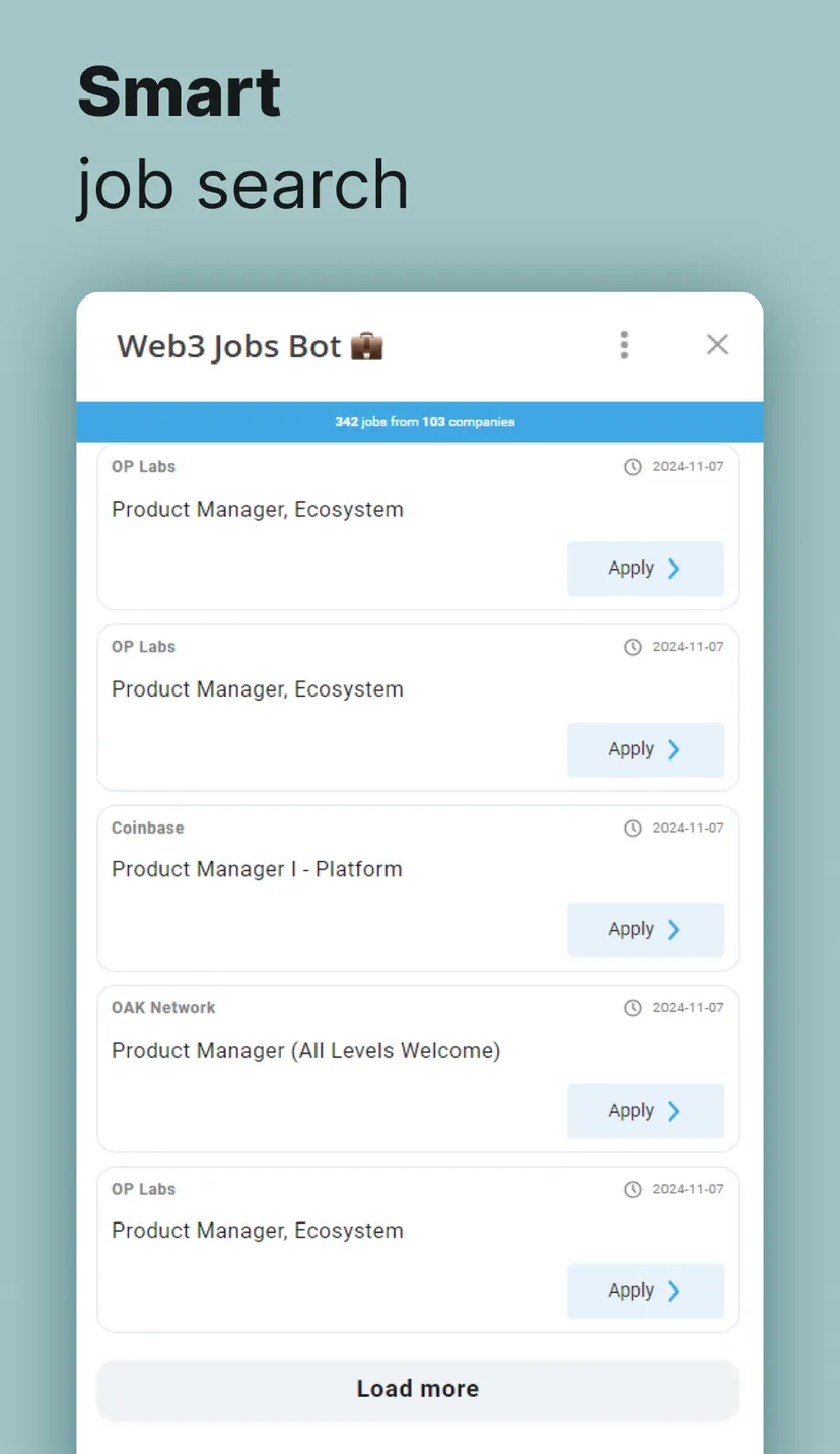 Web3 Jobs Bot — screenshot 2