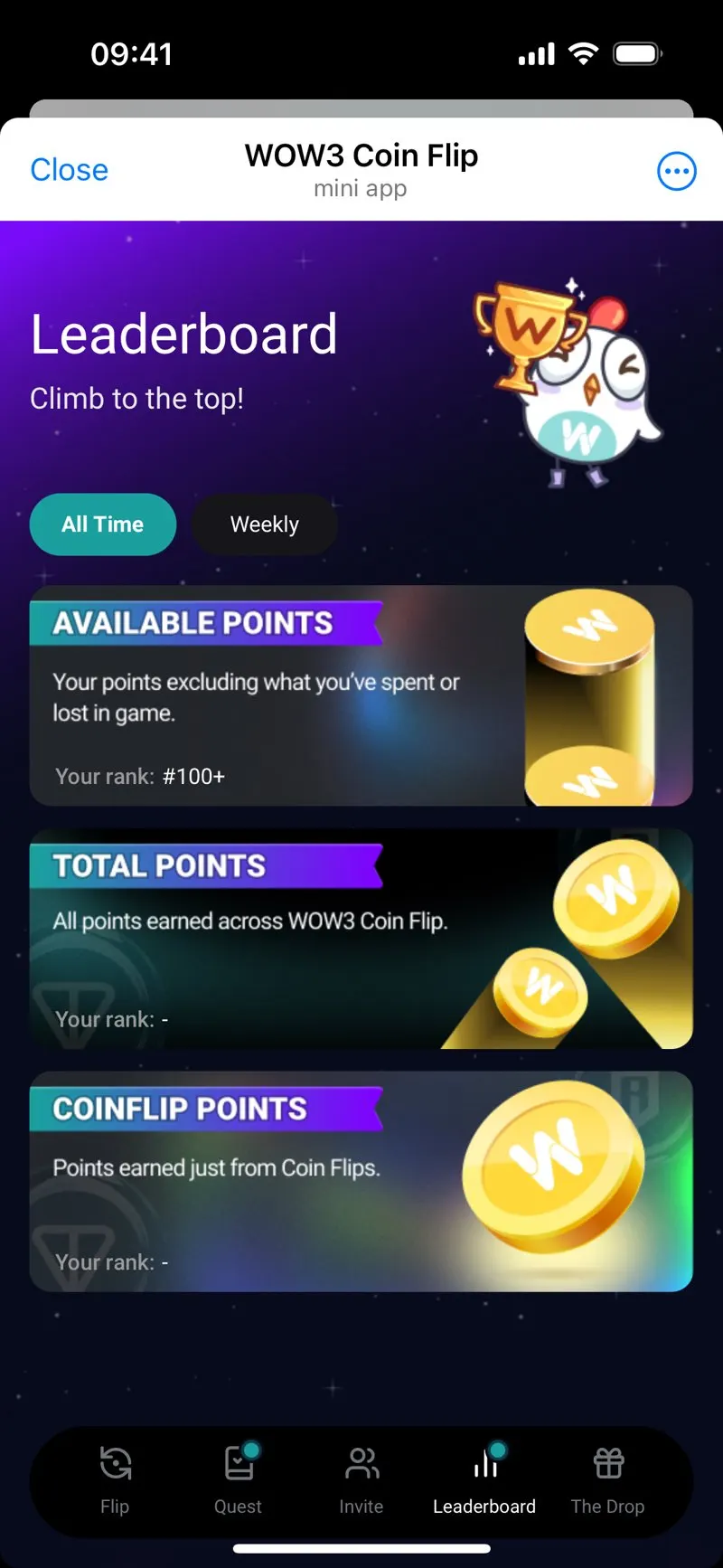 WOW3 Coin Flip — screenshot 2
