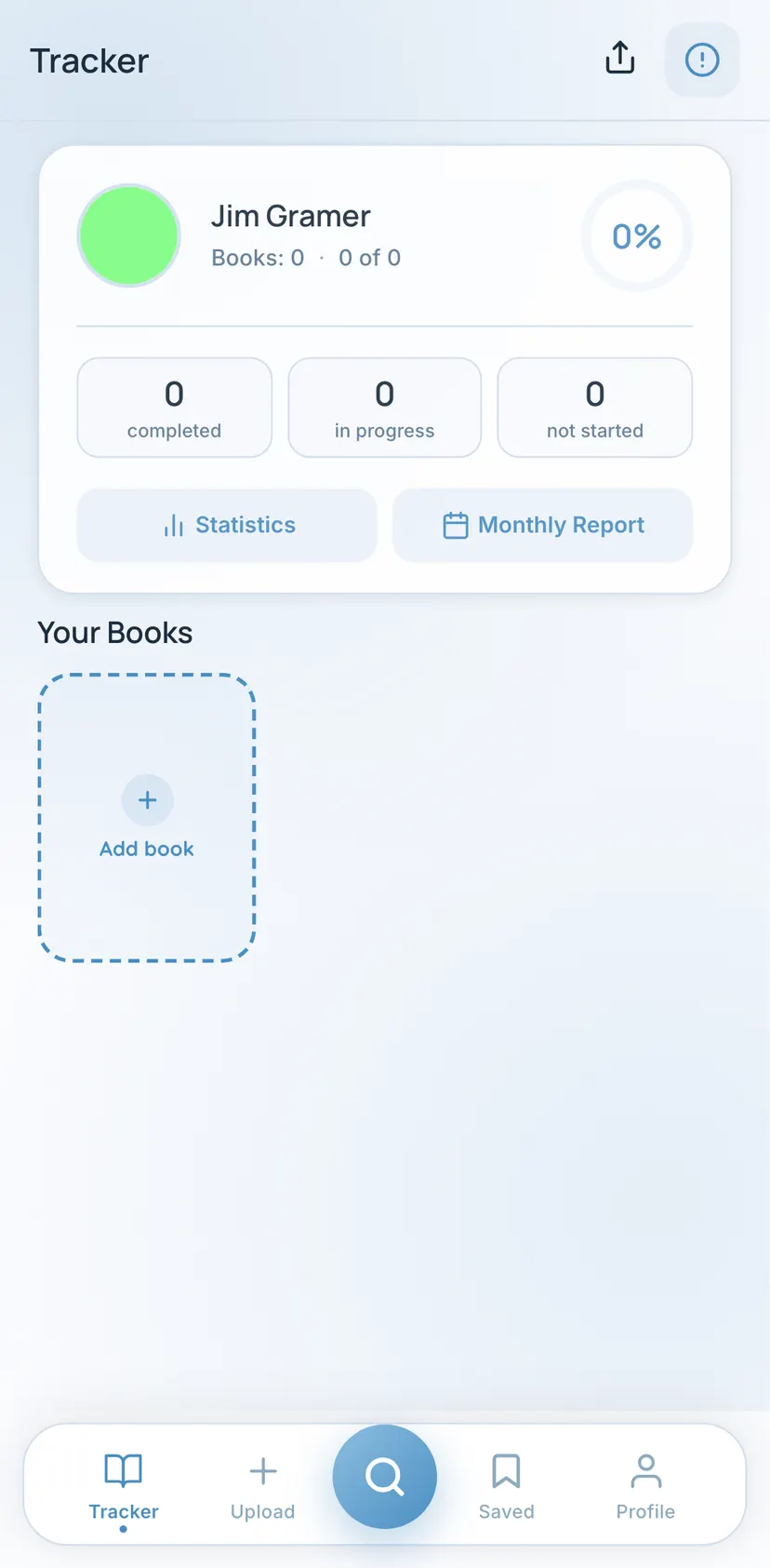 Coloring Codes — Tracker section: Tracker · 0% · Books: 0 0 of 0 · ·