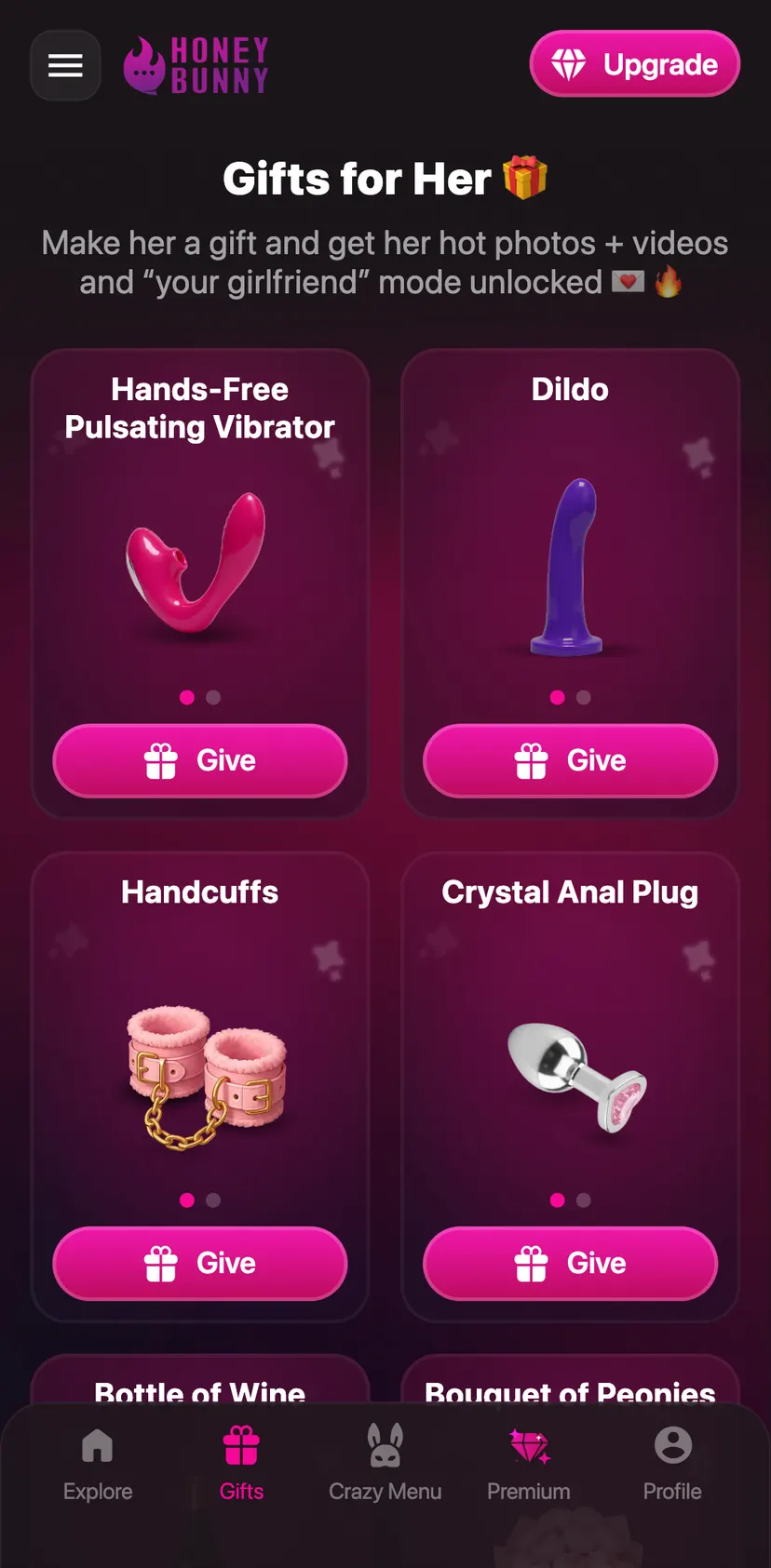 Honey Bunny 🐰 — Gifts section