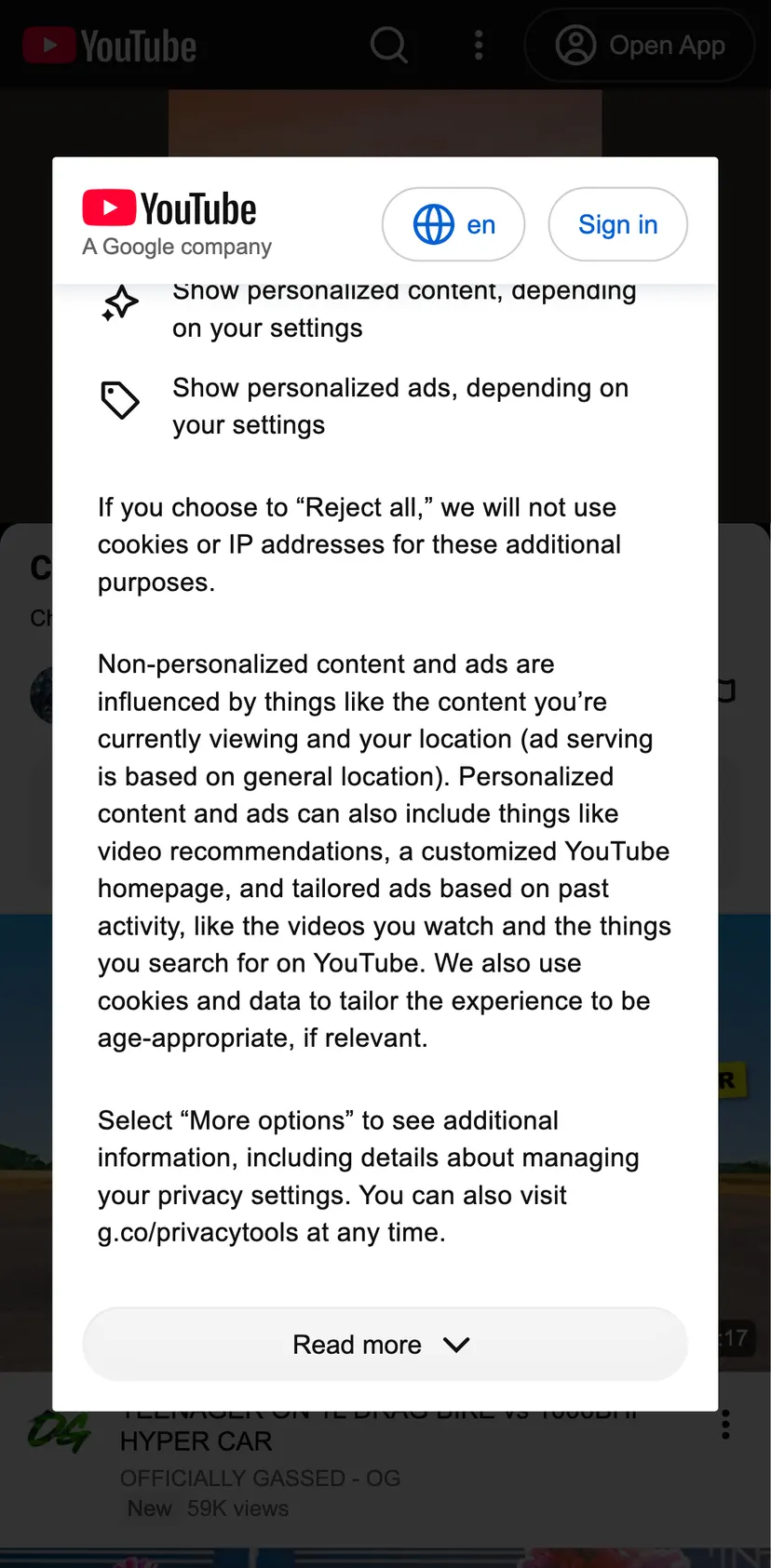 RiverLandGame — screen 2: If you choose to “Accept all,” we will also use cookies and data, including IP addresses, to ·…