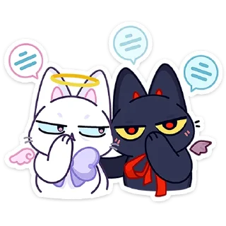 Аннет и Сейлем — Telegram sticker pack