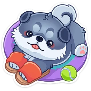 Маламут Ньют без — Telegram sticker pack
