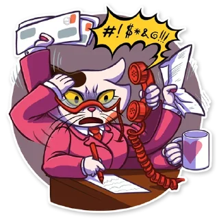 Канцелярская киса Василиса — Telegram sticker pack