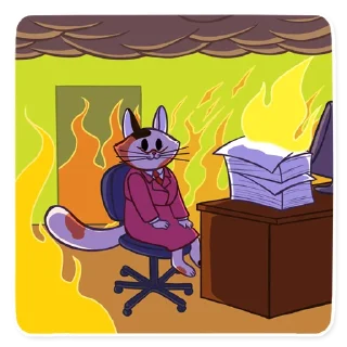 Канцелярская киса Василиса — Telegram sticker pack
