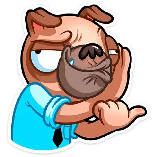 Мопс Валера — Telegram sticker pack