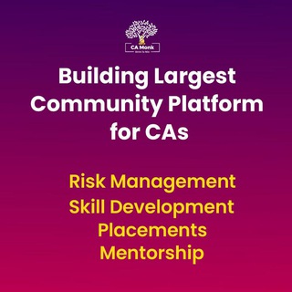 CA Monk (CA Community|CA Students|CA Jobs|CA Members) channel avatar