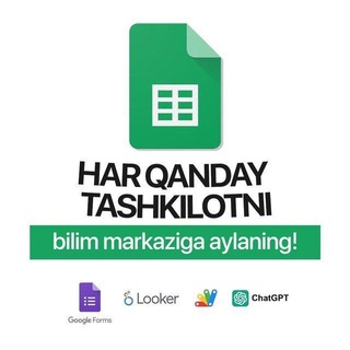 Аватар канала Google sheets 0dan dastur yaratishgacha (demo)